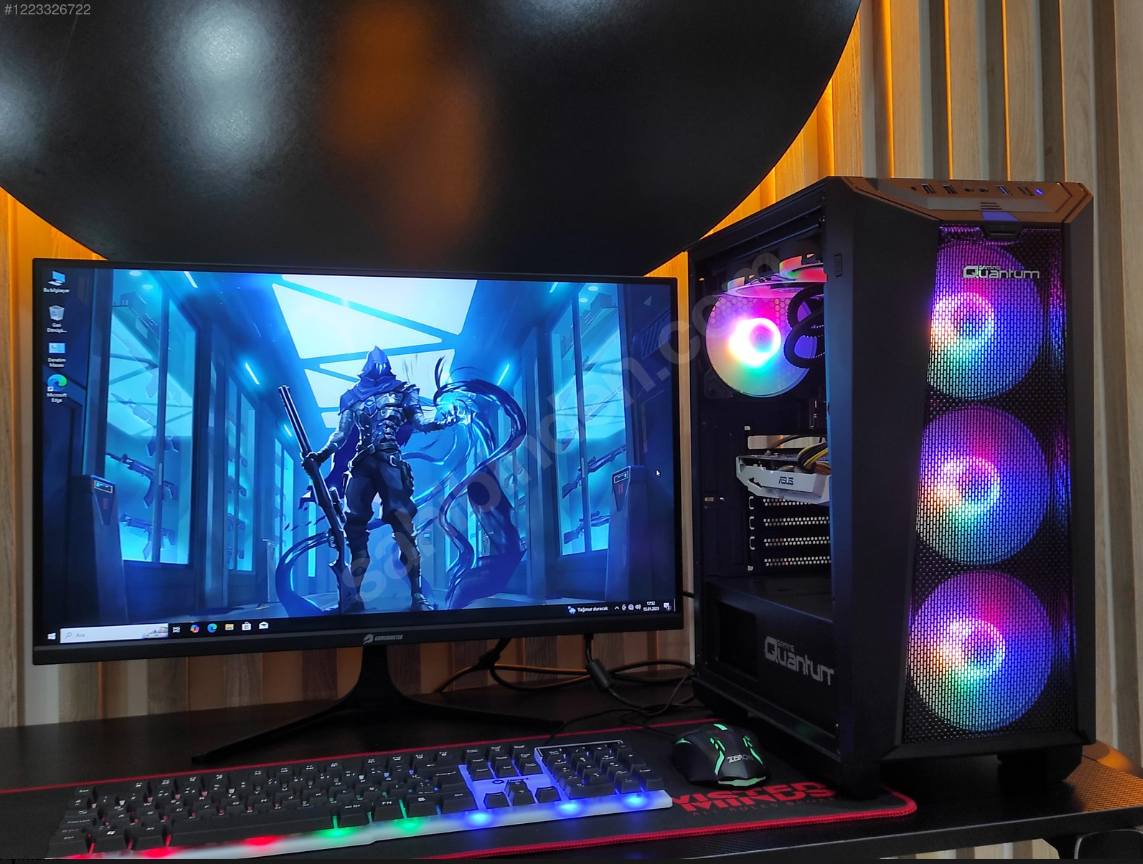 QUANTUM/GTX1060 E.K/İ5 8400 CPU/24 GB RAM/SIVI SOĞUTMA/165HZ MONİTÖR