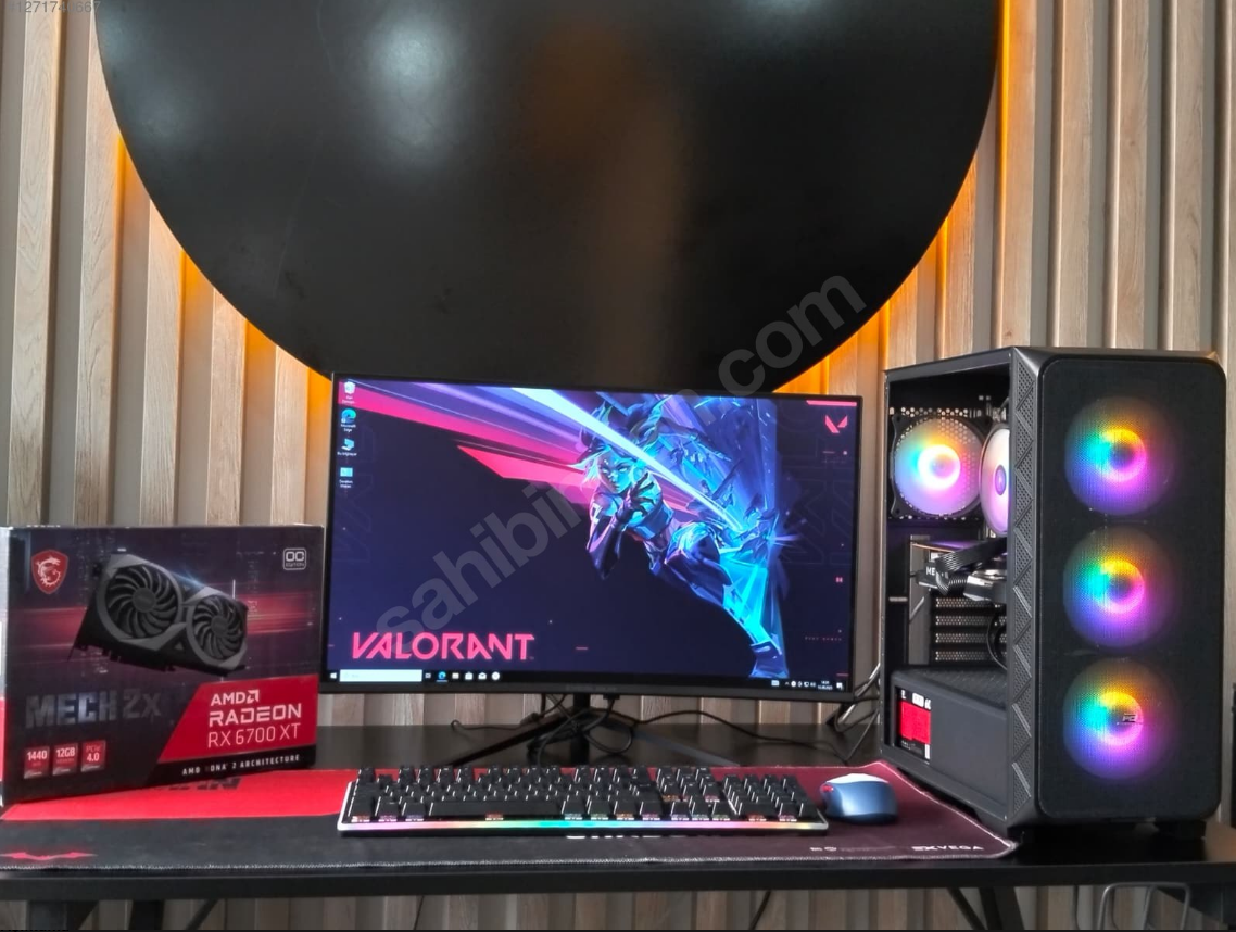 RX 6700XT 12GB E.K/İ3 14100F/16 GB RAM/512 SSD/27" MONİTÖR
