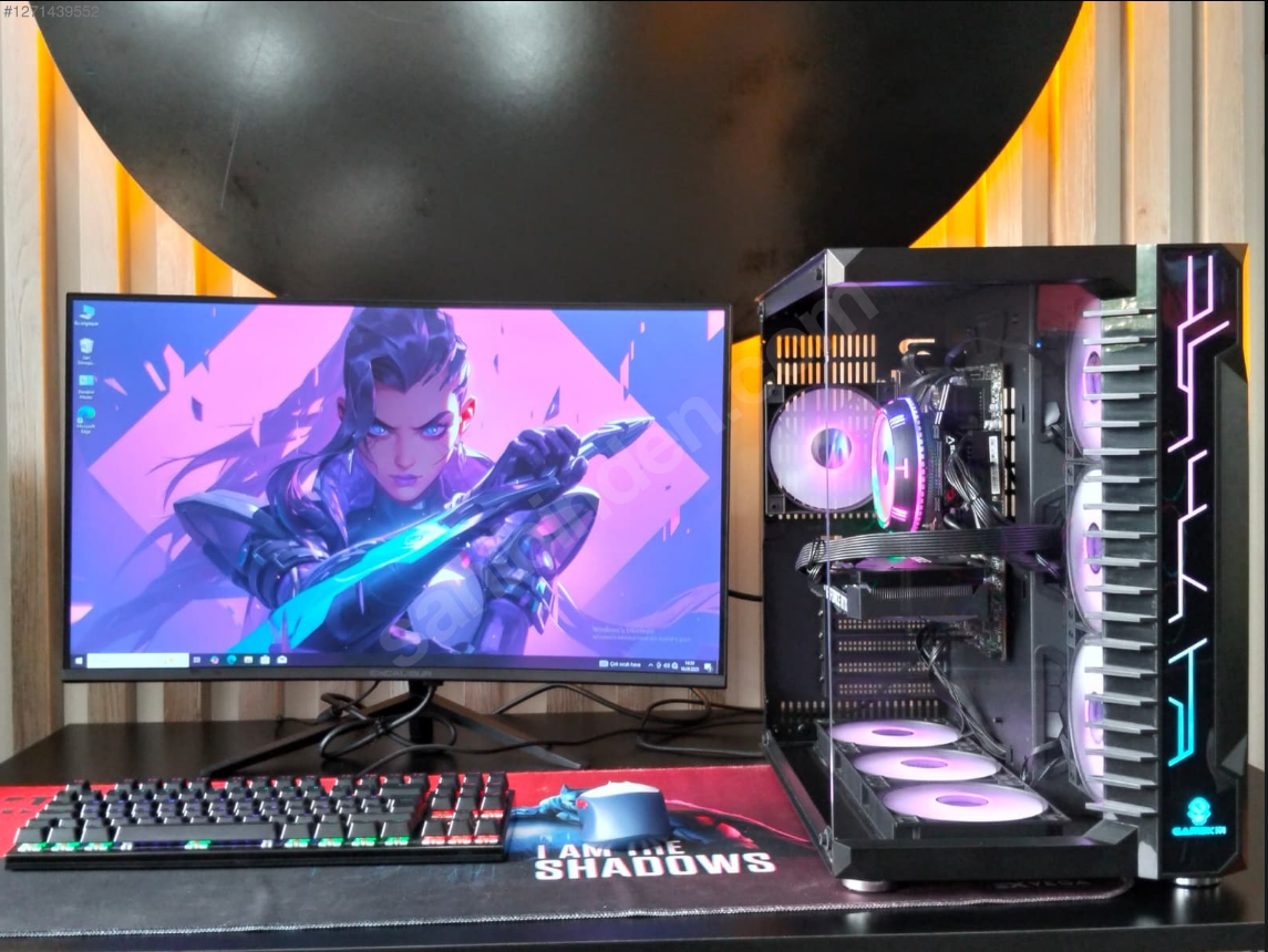 RTX3050 8GB/İ5 10400F/16 GB RAM/512 GB SSD/AKVARYUM/27MONİTÖR