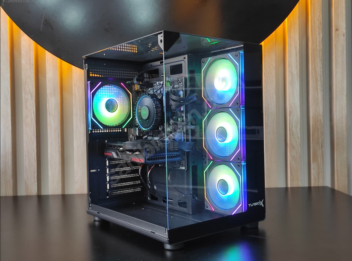 RX6500XT E.K/İ3-13100F İŞLEMCİ/16GB RAM/256GB SSD/AKVARYUM KASA