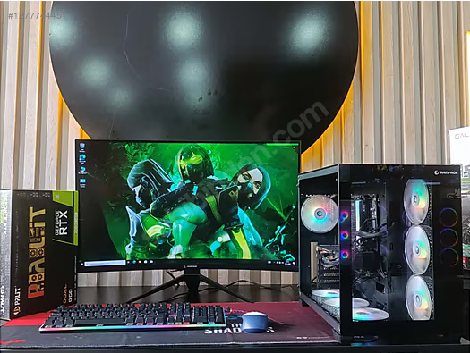 RTX 2060 SUPER E.K/İ3 12100F İŞLEMCİ/16GB RAM/512GB SSD/MONİTÖR