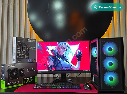 SIFIR SİSTEM RTX 4060 Tİ E.K/ İ5 14400F/16 GB RAM/512 GB SSD/165