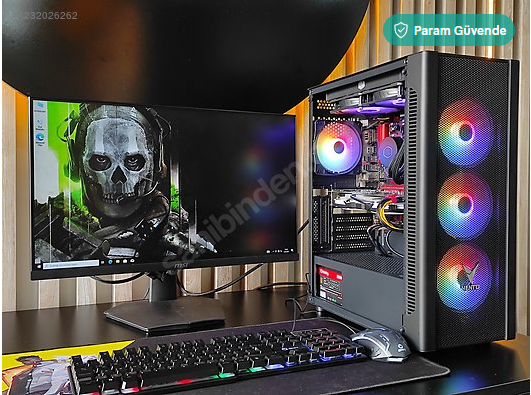 GTX1060 6GB E.K/RYZEN 5 CPU/16 GB RAM/SIVI SOĞUTMA/180HZ MONİTÖR