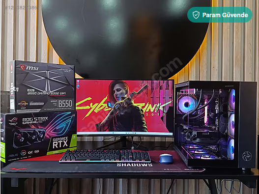 ASUS ROG RTX3080/RYZEN 5 5600/16 RGB GB RAM/1TB SSD/27MONİTÖR