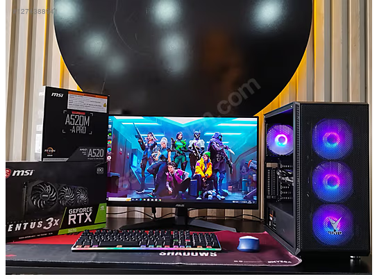RTX3070 E.K/RYZEN 5 5600X/16GB RAM/512GB M2/27" MONİTÖR