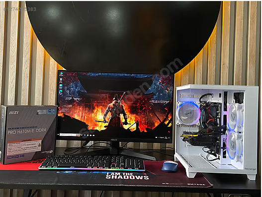 RX6500XT E.K/İ3 12100F İŞLEMCİ/16GB RAM/512GB SSD/27MONİTÖR