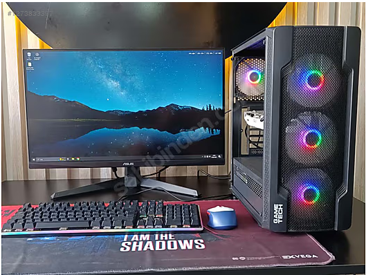 GTX1060 E.K/İ3 9100F CPU/16 GB RAM/256GB SSD/27" MONİTÖR