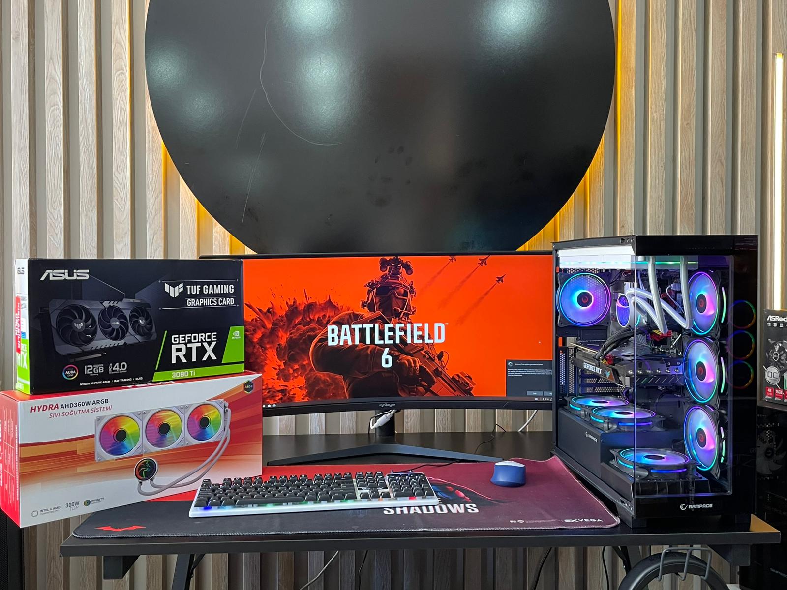 RTX 3080Ti / i9-12900K / 64GB RAM / 34” 165Hz WARP Monitörlü Gaming Canavarı!
