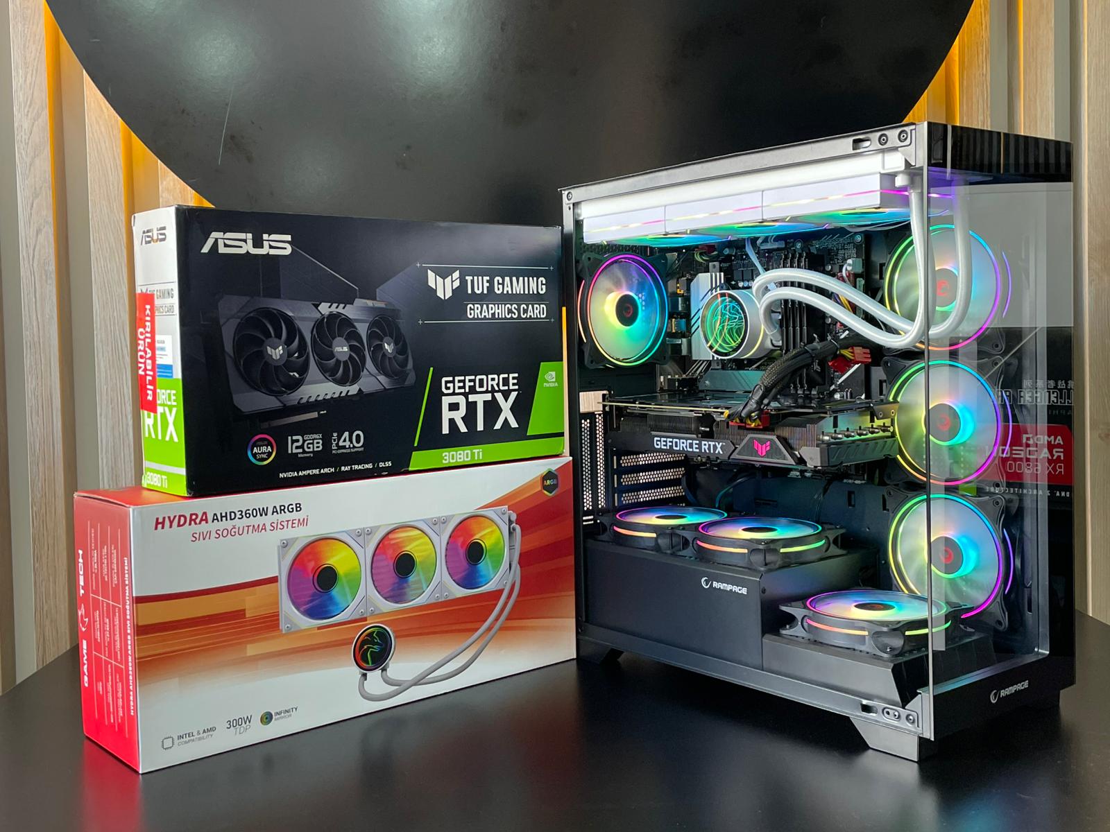 RTX 3080Ti / i9-12900K / 64GB RAM / 1 TB SSD / 360MM SIVI SOĞUTMA